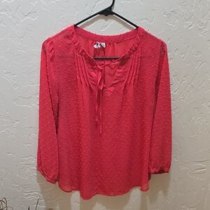 Elle Hot Pink Dotted Blouse